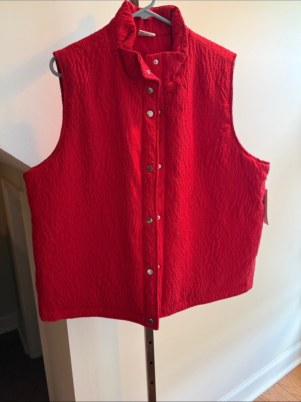 Chico’s Quilted Sleeveless Puffer Vest - Red